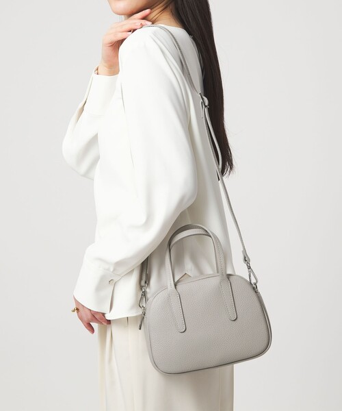 MARCO BIANCHINI(マルコビアンチーニ)の「<MARCO BIANCHINI>ボストンバッグ(ショルダーバッグ・レディース・ライトグレー/ダークブラウン/ブラック・FREE)」の9枚目の写真