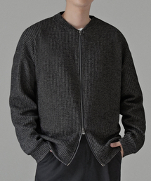 VERYVAIN（ベリベーン）の「2WAY ZIP CARDIGAN (DARK GRAY)（カーディガン/ボレロ）」