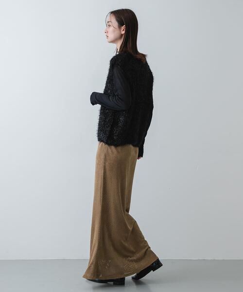 SENSE OF PLACE by URBAN RESEARCH(センスオブプレイスバイアーバンリサーチ)の「FSパンチングナロースカート(スカート・レディース・ネイビー/ベージュ・MEDIUM/SMALL)」の6枚目の写真