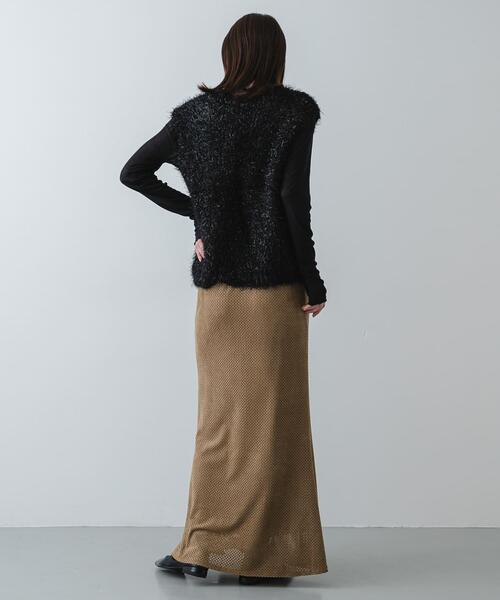 SENSE OF PLACE by URBAN RESEARCH(センスオブプレイスバイアーバンリサーチ)の「FSパンチングナロースカート(スカート・レディース・ネイビー/ベージュ・MEDIUM/SMALL)」の7枚目の写真