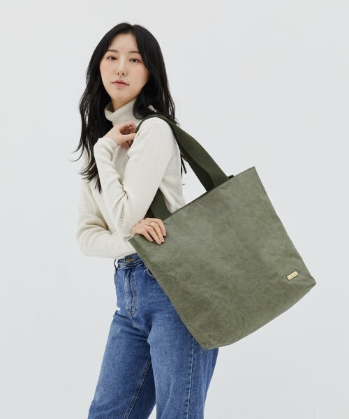 WALLAROO（ワラル）の「ワラル 3wayバッグ ラファオーバーサイズ_カーキ（エコバッグ/サブバッグ・レディース・カーキ・FREE）」の3枚目の写真