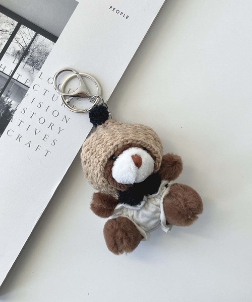 AS KNOW AS plus（アズノゥアズプラス）の「おぱんつBabyベアキーチャーム（キーホルダー・レディース・ピンク/ブラウン/アイボリー・FREE）」の2枚目の写真