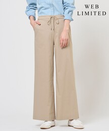【WEB限定・人気素材・セットアップ対応】セルロースリネンストレッチ ワイドストレート パンツ