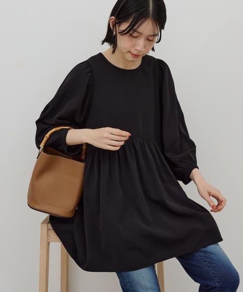 AMERICAN HOLIC(アメリカンホリック)の「ドットジャガードティアードブラウス(シャツ/ブラウス・レディース・アイボリー/ブラック・L/M)」の4枚目の写真