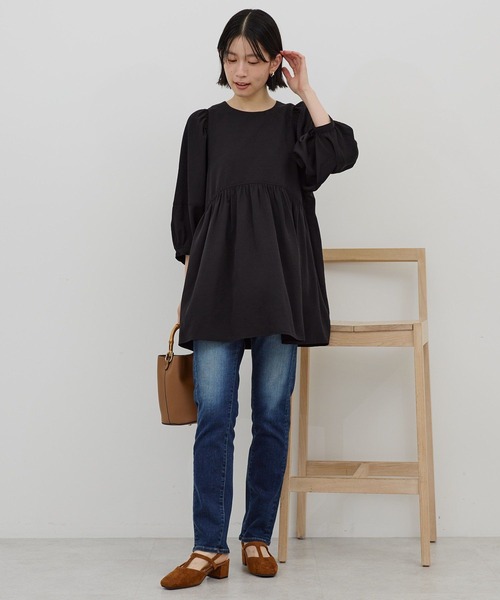 AMERICAN HOLIC(アメリカンホリック)の「ドットジャガードティアードブラウス(シャツ/ブラウス・レディース・アイボリー/ブラック・L/M)」の5枚目の写真