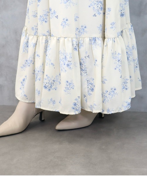 CECIL McBEE（セシルマクビー）の「花柄シャツフリルワンピース（ワンピース・レディース・オフホワイト/ブラック/アイボリー・MEDIUM）」の11枚目の写真