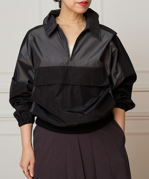 IENA LA BOUCLE（イエナラブークル）の「《洗濯機洗い可》IENA LA BOUCLE ハーフジッププルオーバー（その他アウター・レディース・ブラック系その他・FREE）」の10枚目の写真