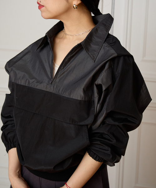 IENA LA BOUCLE（イエナラブークル）の「《洗濯機洗い可》IENA LA BOUCLE ハーフジッププルオーバー（その他アウター・レディース・ブラック系その他・FREE）」の9枚目の写真