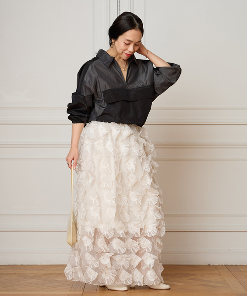 IENA LA BOUCLE（イエナラブークル）の「《洗濯機洗い可》IENA LA BOUCLE ハーフジッププルオーバー（その他アウター・レディース・ブラック系その他・FREE）」の8枚目の写真