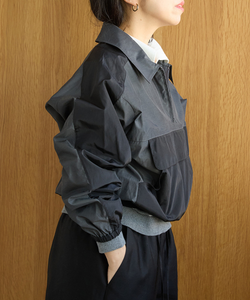 IENA LA BOUCLE（イエナラブークル）の「《洗濯機洗い可》IENA LA BOUCLE ハーフジッププルオーバー（その他アウター・レディース・ブラック系その他・FREE）」の5枚目の写真