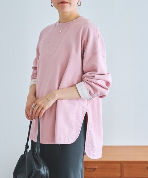 LIVETART(リヴェタート)の「シャツカフス裏毛プルオーバー(Tシャツ/カットソー・レディース・グレー/ピンク・FREE)」の22枚目の写真