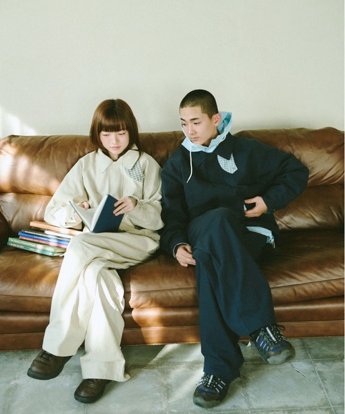 BROKEN BASE(ブロークンベース)の「2-Way Check Chino Jacket / 2-Wayチェックチノジャケット(その他アウター・メンズ・アイボリー/ネイビー・MEDIUM/LARGE)」の5枚目の写真