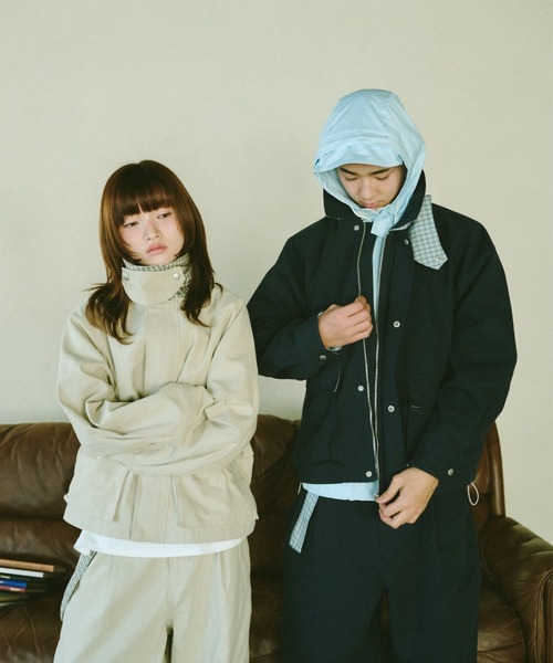 BROKEN BASE(ブロークンベース)の「2-Way Check Chino Jacket / 2-Wayチェックチノジャケット(その他アウター・メンズ・アイボリー/ネイビー・MEDIUM/LARGE)」の12枚目の写真