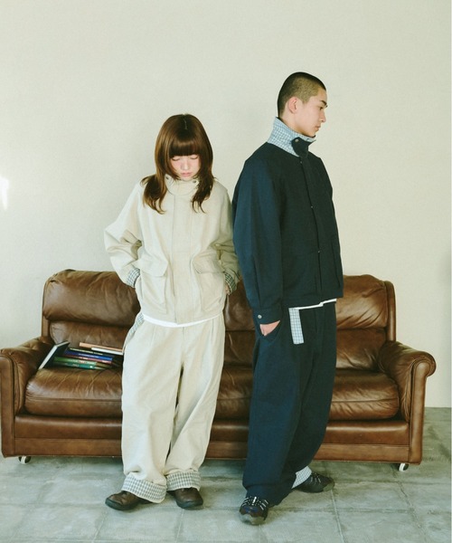 BROKEN BASE(ブロークンベース)の「2-Way Check Chino Jacket / 2-Wayチェックチノジャケット(その他アウター・メンズ・アイボリー/ネイビー・MEDIUM/LARGE)」の15枚目の写真