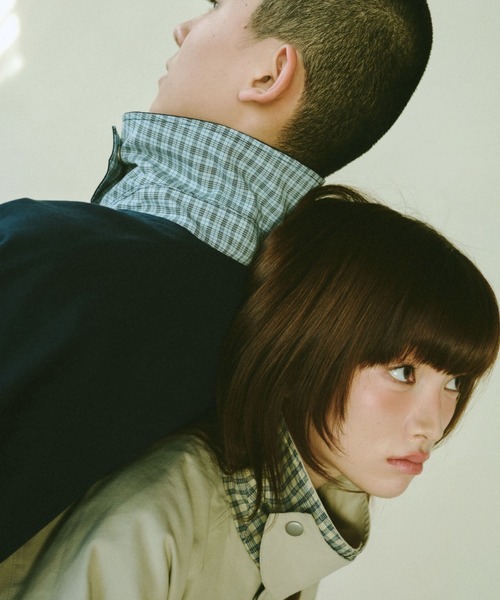 BROKEN BASE(ブロークンベース)の「2-Way Check Chino Jacket / 2-Wayチェックチノジャケット(その他アウター・メンズ・アイボリー/ネイビー・MEDIUM/LARGE)」の4枚目の写真