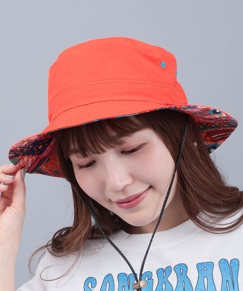 チチカカ（チチカカ）の「リバーシブルアドベンチャーハット（ハット・レディース・オレンジ/ブラック/ベージュ・FREE）」の8枚目の写真