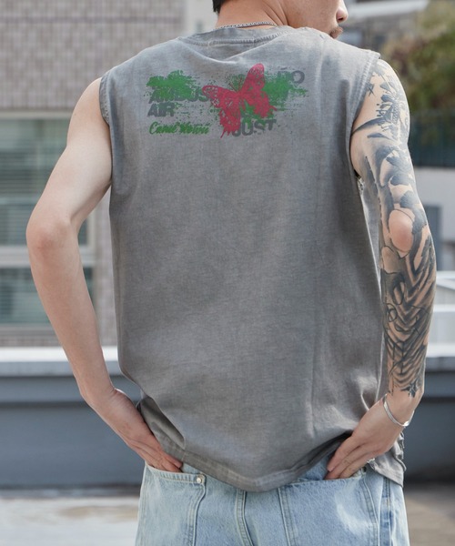 Theater code(シアターコード)の「Butterfly Print Dyed Distressed Tank Top / バタフライプリント 色染め ダメージタンクトップ 2026年春夏(タンクトップ・メンズ・グレー/ブラック・M/L)」の22枚目の写真