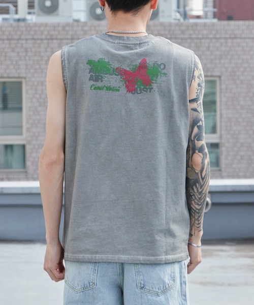 Theater code(シアターコード)の「Butterfly Print Dyed Distressed Tank Top / バタフライプリント 色染め ダメージタンクトップ 2026年春夏(タンクトップ・メンズ・グレー/ブラック・M/L)」の18枚目の写真