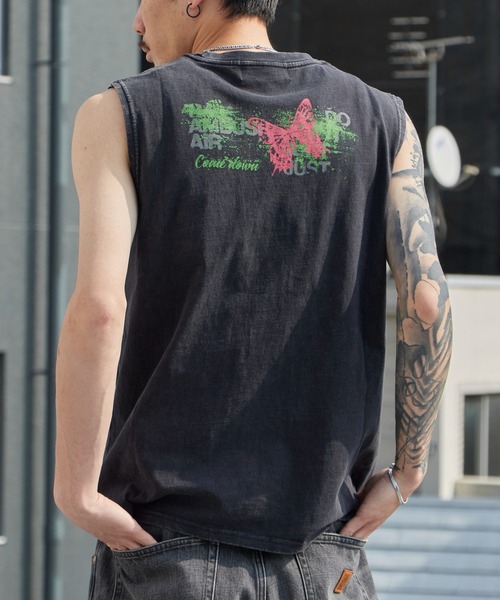 Theater code(シアターコード)の「Butterfly Print Dyed Distressed Tank Top / バタフライプリント 色染め ダメージタンクトップ 2026年春夏(タンクトップ・メンズ・グレー/ブラック・M/L)」の9枚目の写真