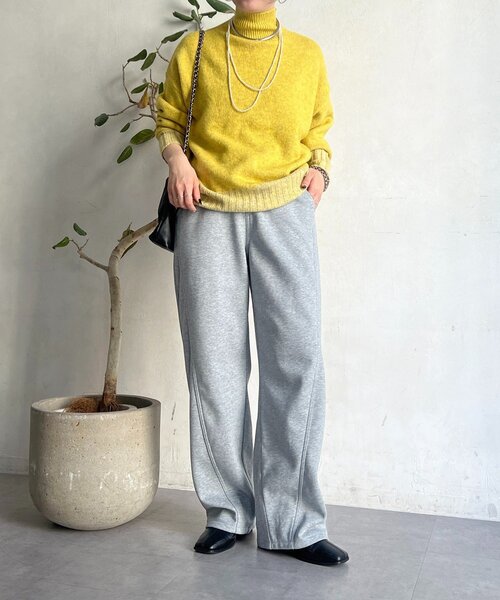 un dix cors（アンディコール）の「厚地ボンディングパンツ（その他パンツ・レディース・ブラック/グレー・FREE）」の15枚目の写真