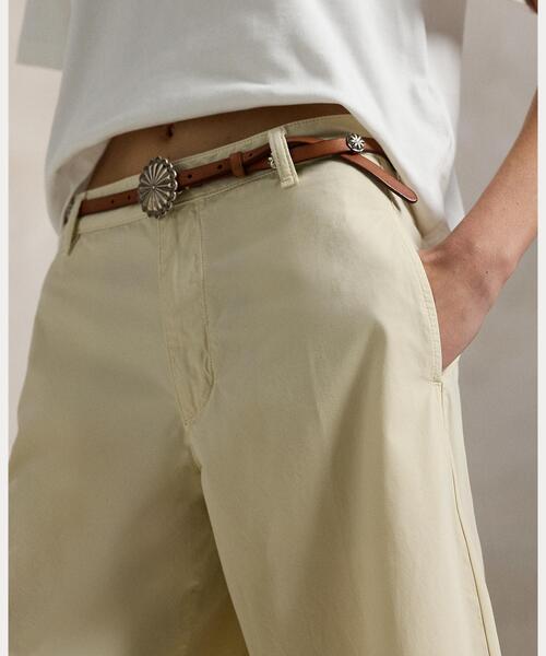 POLO RALPH LAUREN（ポロ ラルフ ローレン）の「コットン リラックス ワイドレッグ パンツ（チノパンツ・レディース・ブラウン系3・4/0/2/00/6）」の4枚目の写真