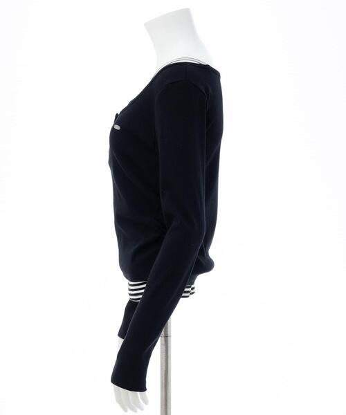 INGNI（イング）の「胸プレート付レイヤード風トップス（Tシャツ/カットソー・レディース・ブラック/チャコールグレー・M）」の20枚目の写真