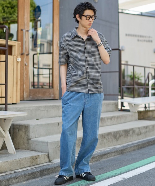 WEGO(ウィゴー)の「WEGO/【26年春夏新作】ユルフィットデニムイージーパンツ(デニムパンツ・メンズ・ライトインディゴブルー/グレー/ブラック系3・MEDIUM/SMALL/X-SMALL/LARGE)」の8枚目の写真