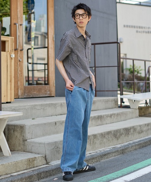 WEGO(ウィゴー)の「WEGO/【26年春夏新作】ユルフィットデニムイージーパンツ(デニムパンツ・メンズ・ライトインディゴブルー/グレー/ブラック系3・MEDIUM/SMALL/X-SMALL/LARGE)」の18枚目の写真