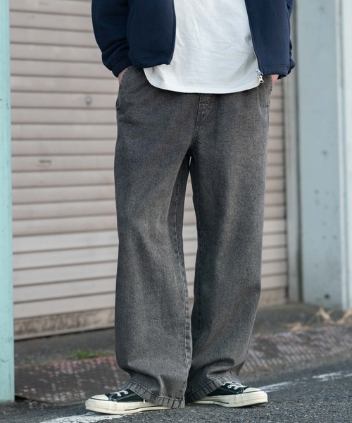 WEGO(ウィゴー)の「WEGO/【26年春夏新作】ユルフィットデニムイージーパンツ(デニムパンツ・メンズ・ライトインディゴブルー/グレー/ブラック系3・MEDIUM/SMALL/X-SMALL/LARGE)」の3枚目の写真