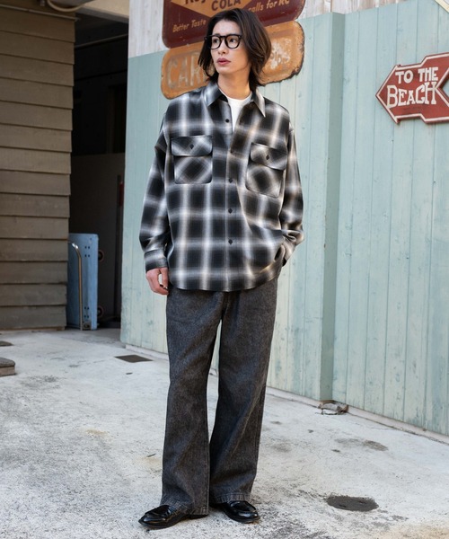 WEGO(ウィゴー)の「WEGO/【26年春夏新作】ユルフィットデニムイージーパンツ(デニムパンツ・メンズ・ライトインディゴブルー/グレー/ブラック系3・MEDIUM/SMALL/X-SMALL/LARGE)」の4枚目の写真