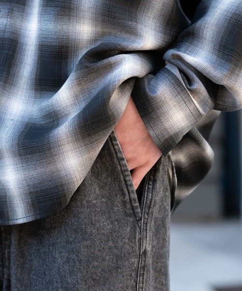 WEGO(ウィゴー)の「WEGO/【26年春夏新作】ユルフィットデニムイージーパンツ(デニムパンツ・メンズ・ライトインディゴブルー/グレー/ブラック系3・MEDIUM/SMALL/X-SMALL/LARGE)」の8枚目の写真