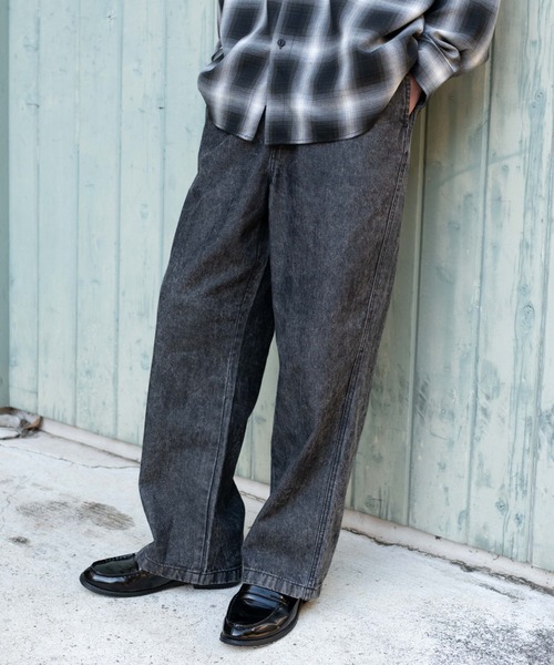 WEGO(ウィゴー)の「WEGO/【26年春夏新作】ユルフィットデニムイージーパンツ(デニムパンツ・メンズ・ライトインディゴブルー/グレー/ブラック系3・MEDIUM/SMALL/X-SMALL/LARGE)」の14枚目の写真