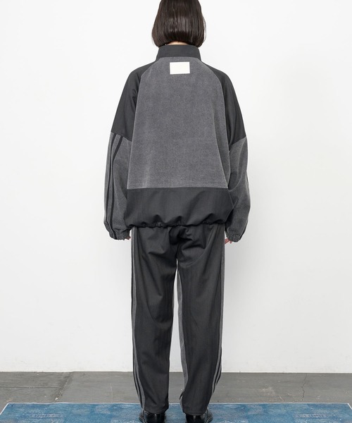 Nora Lily（ノラリリー）の「【Nora Lily】Denim Combo Track Line Loose Pants（その他パンツ・メンズ・グレー/ブラック・FREE）」の9枚目の写真