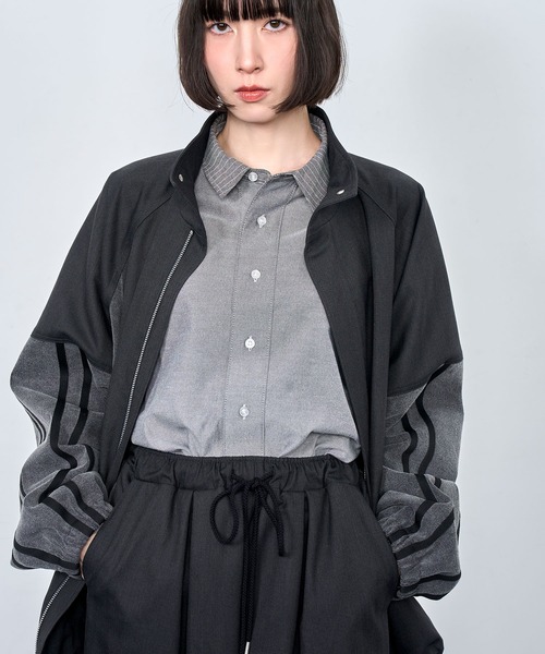 Nora Lily（ノラリリー）の「【Nora Lily】Denim Combo Track Line Loose Pants（その他パンツ・メンズ・グレー/ブラック・FREE）」の10枚目の写真