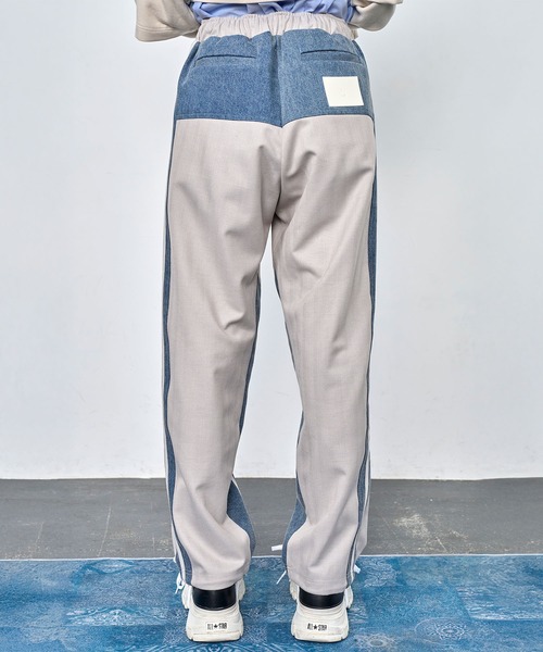 Nora Lily（ノラリリー）の「【Nora Lily】Denim Combo Track Line Loose Pants（その他パンツ・メンズ・グレー/ブラック・FREE）」の16枚目の写真