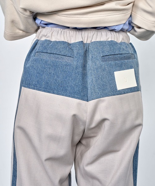 Nora Lily（ノラリリー）の「【Nora Lily】Denim Combo Track Line Loose Pants（その他パンツ・メンズ・グレー/ブラック・FREE）」の19枚目の写真