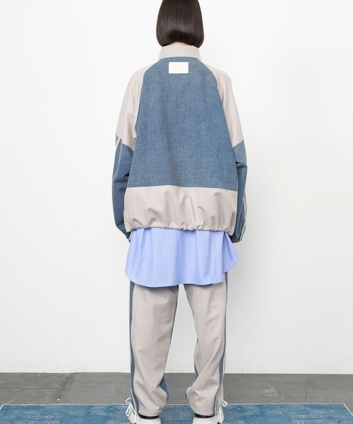 Nora Lily（ノラリリー）の「【Nora Lily】Denim Combo Track Line Loose Pants（その他パンツ・メンズ・グレー/ブラック・FREE）」の22枚目の写真