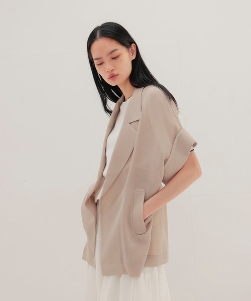 DRESSLAVE(ドレスレイブ)の「karami wide adjust jacket(カラミワイドアジャストジャケット)(テーラードジャケット・レディース・ベージュ/ブラック・38)」の3枚目の写真
