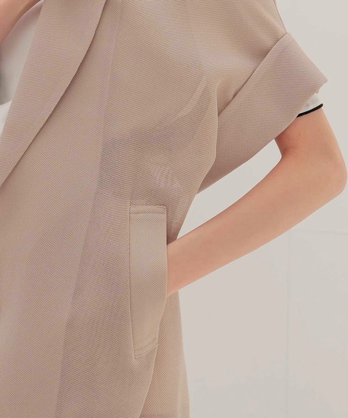 DRESSLAVE(ドレスレイブ)の「karami wide adjust jacket(カラミワイドアジャストジャケット)(テーラードジャケット・レディース・ベージュ/ブラック・38)」の8枚目の写真