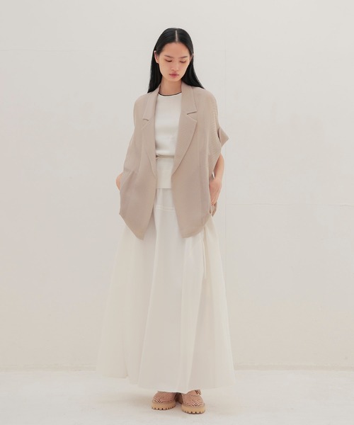 DRESSLAVE(ドレスレイブ)の「karami wide adjust jacket(カラミワイドアジャストジャケット)(テーラードジャケット・レディース・ベージュ/ブラック・38)」の9枚目の写真