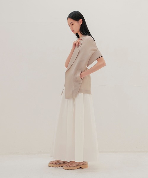 DRESSLAVE(ドレスレイブ)の「karami wide adjust jacket(カラミワイドアジャストジャケット)(テーラードジャケット・レディース・ベージュ/ブラック・38)」の10枚目の写真