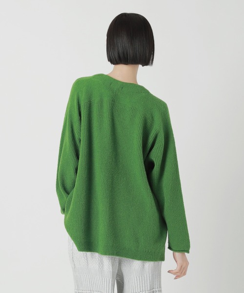 新品✨春色　Plantation　プランテーション　ロングカーディガン　淡緑 ライトウールタム / ニットカーディガン / P（カーディガン/ボレロ