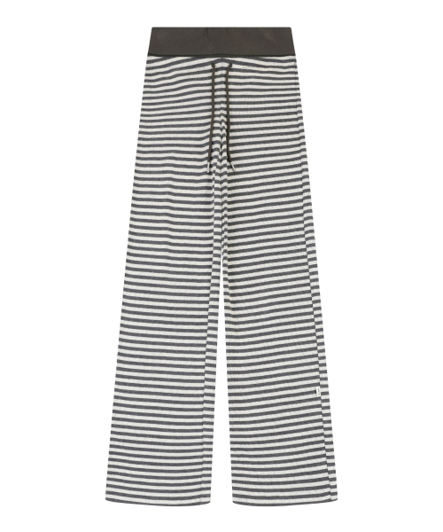 ORDINARY HOLIDAY（オーディナリー ホリデー）の「STRIPE JERSEY WIDE PANTS [CHARCOAL]（その他パンツ・レディース・その他・FREE）」の2枚目の写真
