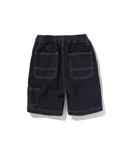 A BATHING APE(アベイシングエイプ)の「MILO FACE 10 OZ DENIM SHORTS(デニムパンツ・キッズ・インディゴブルー・100/120/130/110/140)」の2枚目の写真