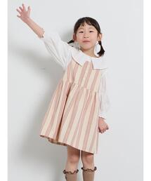 Samansa Mos2 Lagom | ストライプ柄ジャンバースカート(スカート)