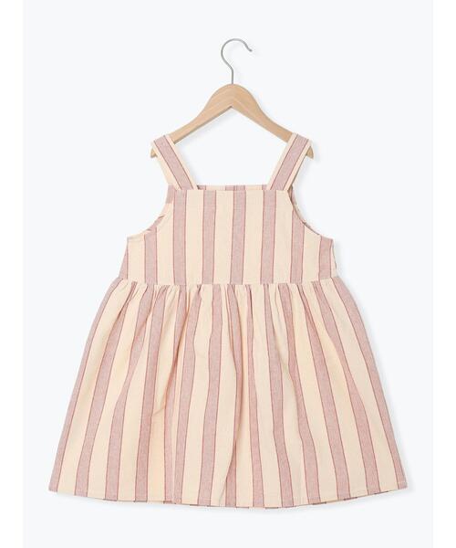 Samansa Mos2 Lagom（サマンサモスモスラーゴム）の「ストライプ柄ジャンバースカート（スカート・キッズ・レッド/グレー・特(XL)/大(L)/中(M)/小(S)）」の12枚目の写真