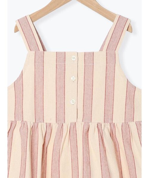 Samansa Mos2 Lagom（サマンサモスモスラーゴム）の「ストライプ柄ジャンバースカート（スカート・キッズ・レッド/グレー・特(XL)/大(L)/中(M)/小(S)）」の13枚目の写真