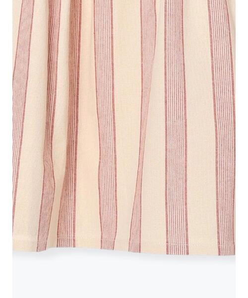 Samansa Mos2 Lagom（サマンサモスモスラーゴム）の「ストライプ柄ジャンバースカート（スカート・キッズ・レッド/グレー・特(XL)/大(L)/中(M)/小(S)）」の15枚目の写真