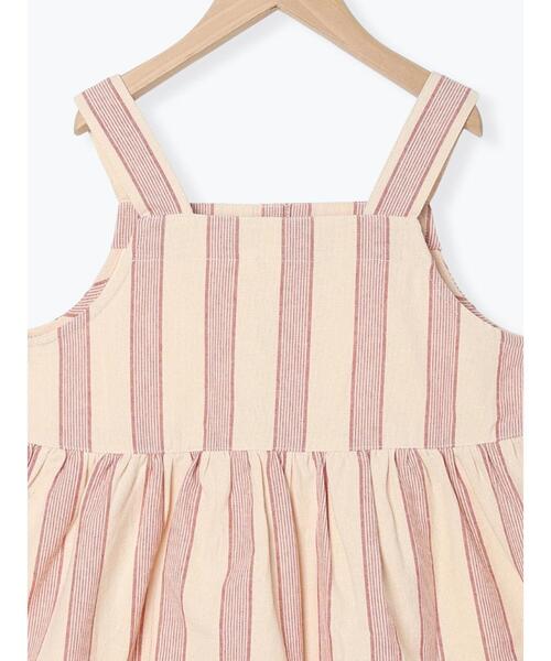 Samansa Mos2 Lagom（サマンサモスモスラーゴム）の「ストライプ柄ジャンバースカート（スカート・キッズ・レッド/グレー・特(XL)/大(L)/中(M)/小(S)）」の16枚目の写真