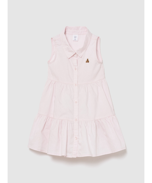 GAP(ギャップ)の「ティアード シャツワンピース (幼児・ベビー)(ワンピース・キッズ・ピンク・90cm/80cm/95cm/100cm/105cm/110cm/70cm)」の1枚目の写真
